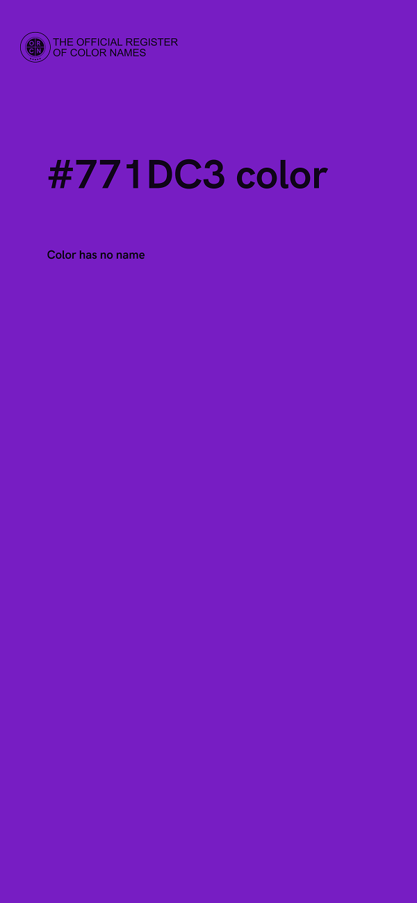 #771DC3 color image