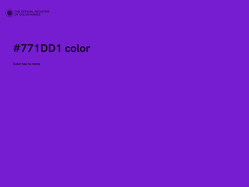 #771DD1 color image