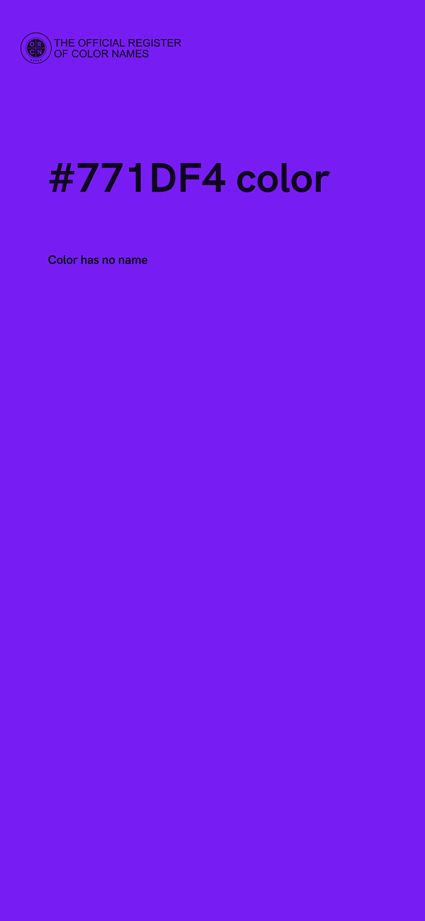 #771DF4 color image