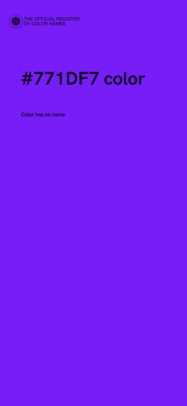 #771DF7 color image