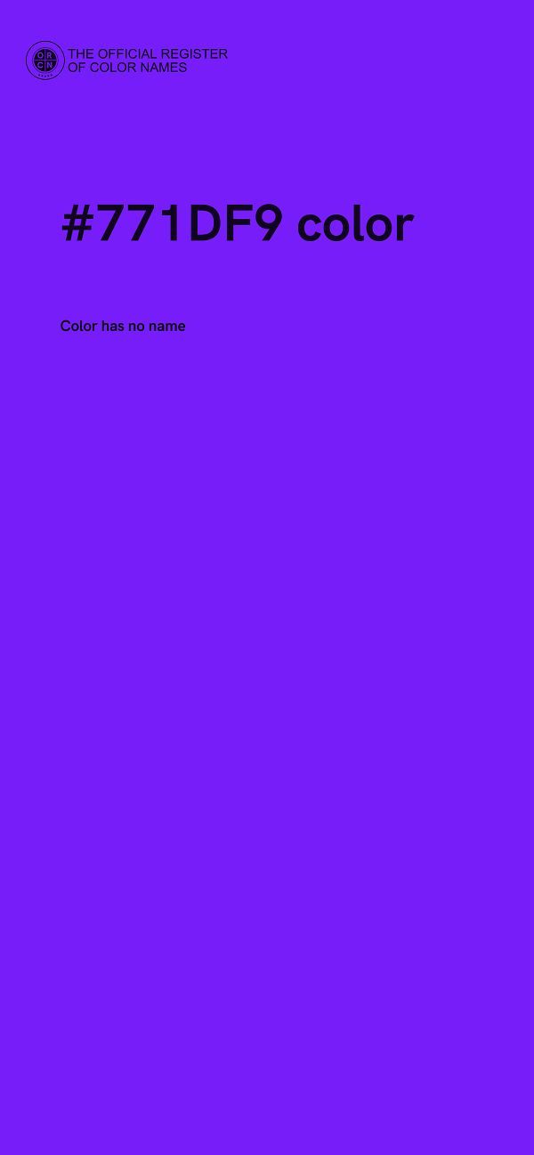 #771DF9 color image