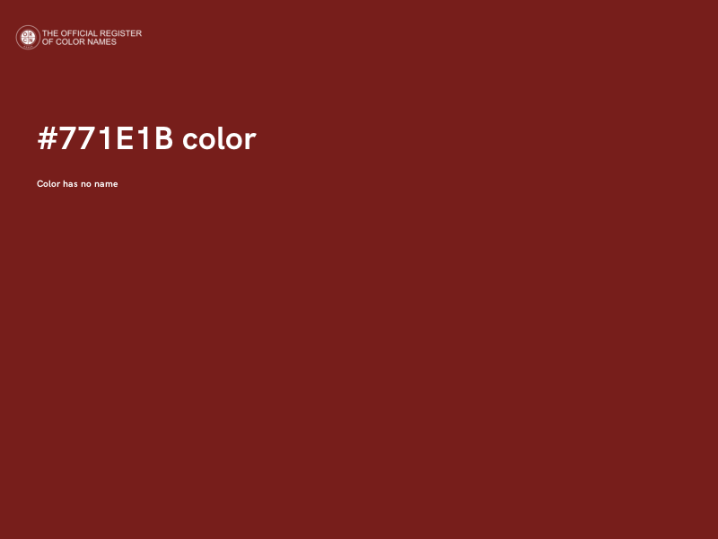 #771E1B color image