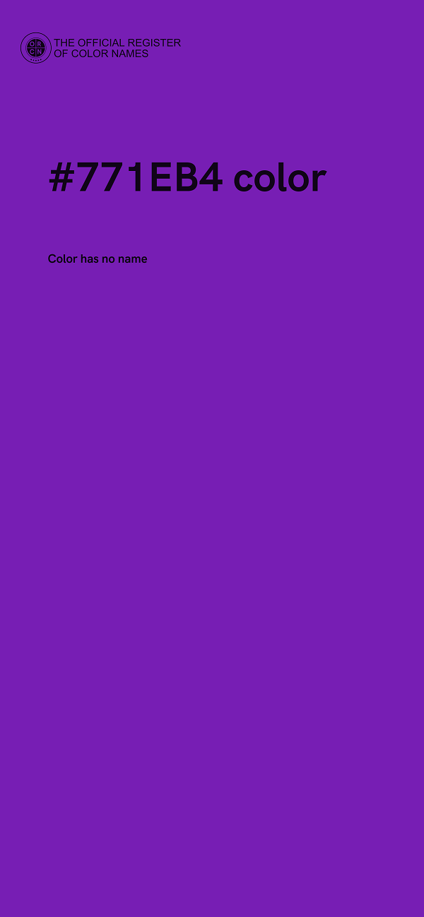 #771EB4 color image