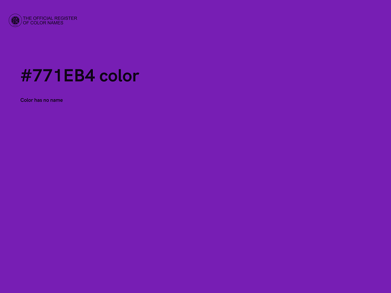#771EB4 color image