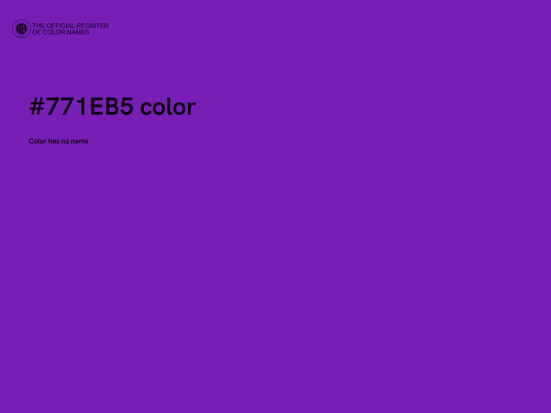 #771EB5 color image