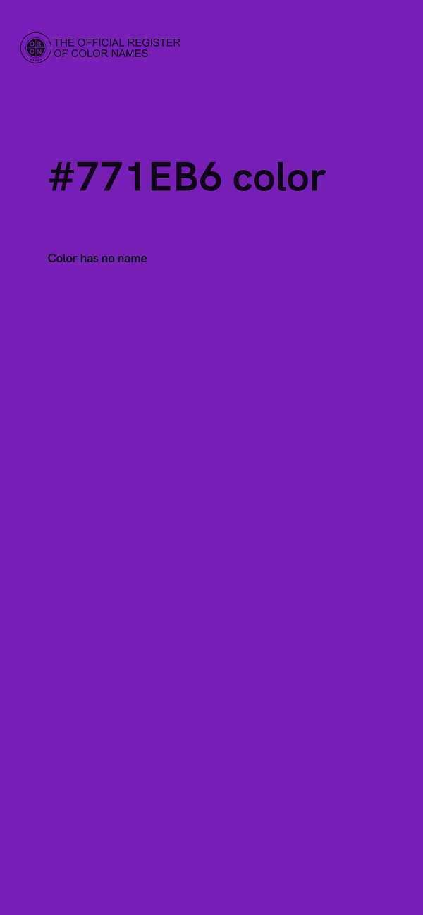 #771EB6 color image