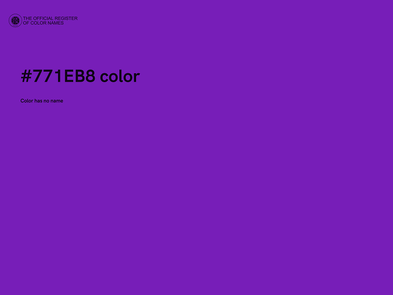 #771EB8 color image