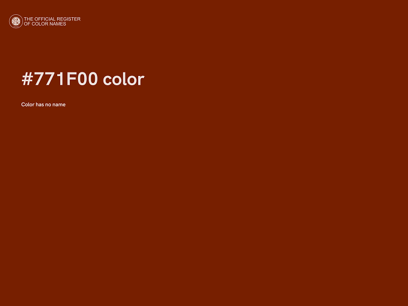 #771F00 color image