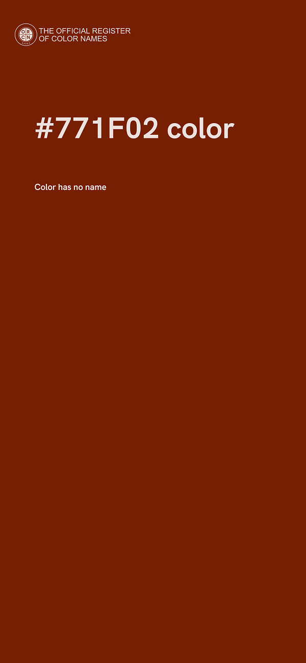 #771F02 color image