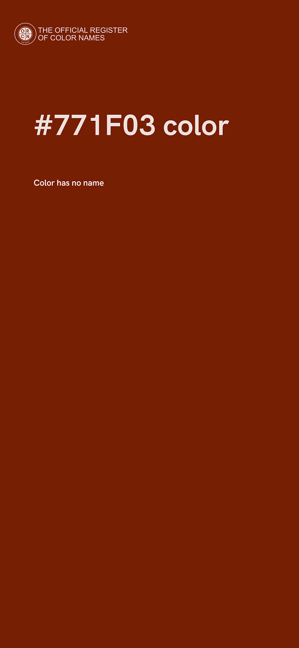 #771F03 color image
