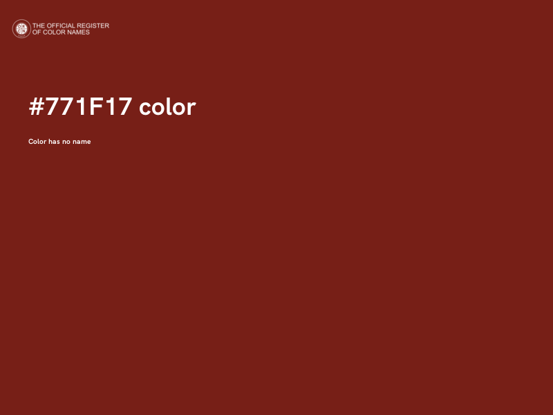 #771F17 color image