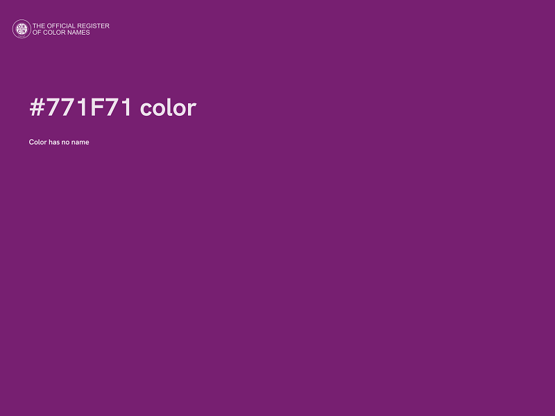 #771F71 color image