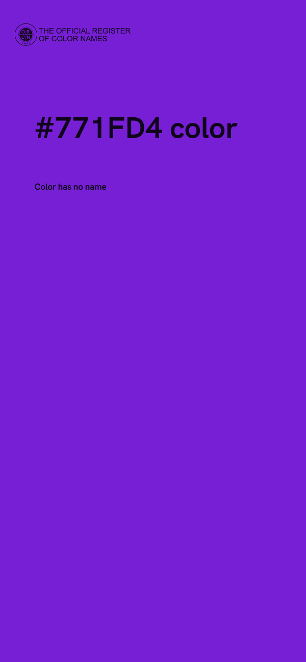 #771FD4 color image