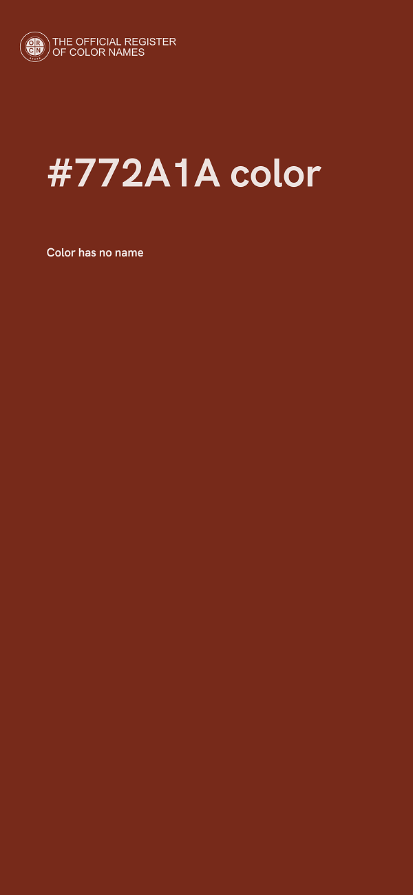 #772A1A color image