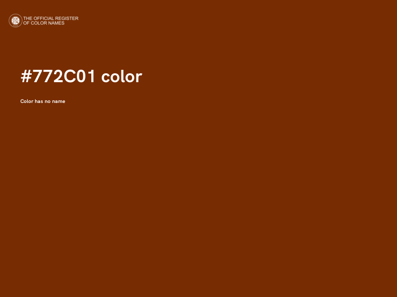 #772C01 color image