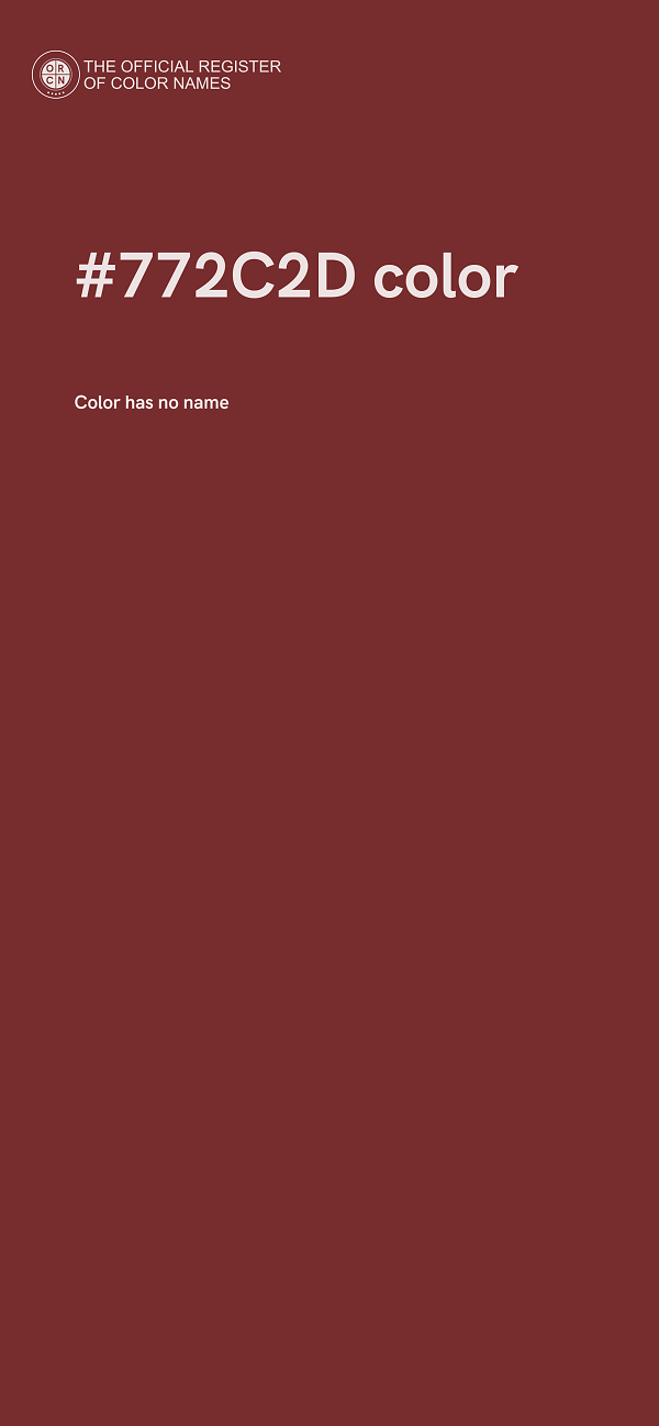 #772C2D color image