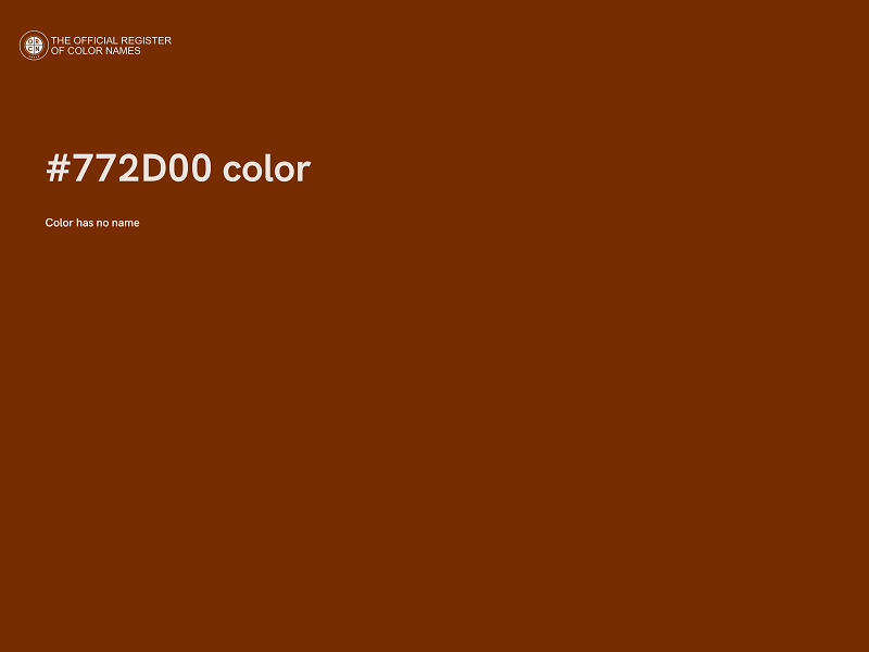 #772D00 color image