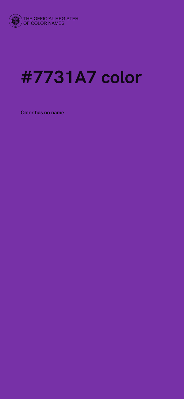 #7731A7 color image