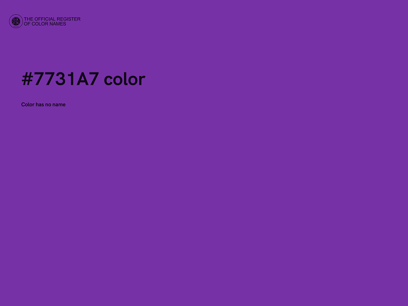 #7731A7 color image