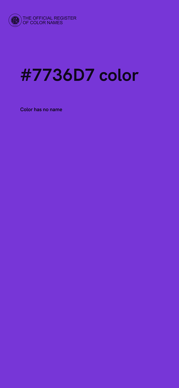 #7736D7 color image