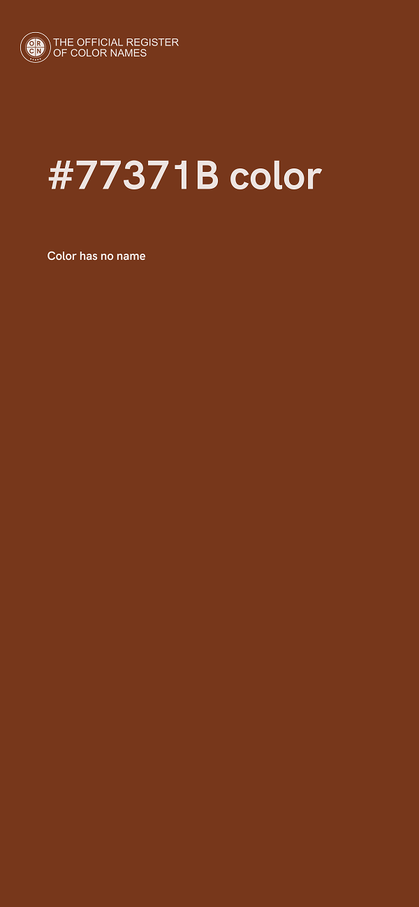 #77371B color image