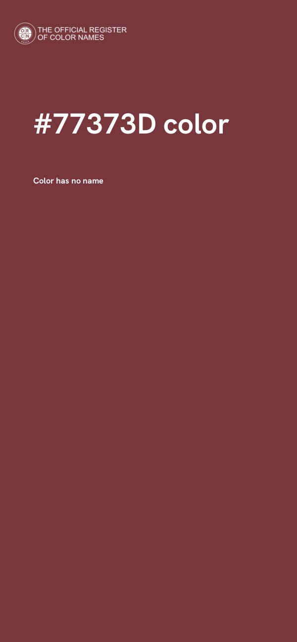 #77373D color image