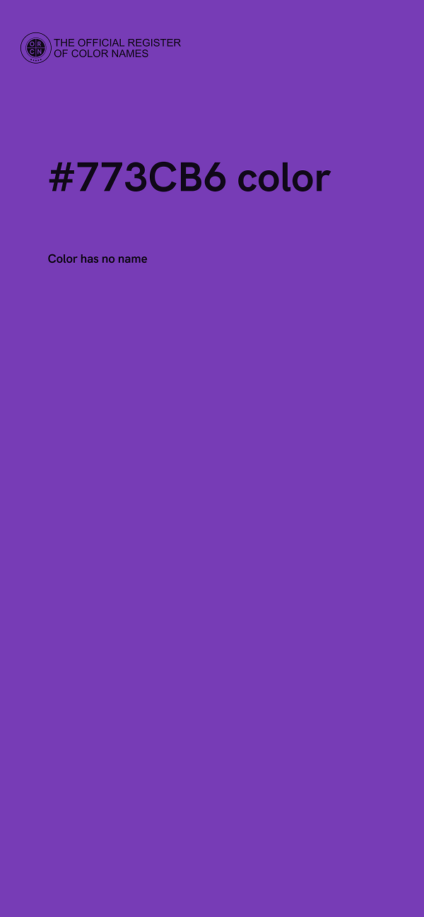 #773CB6 color image