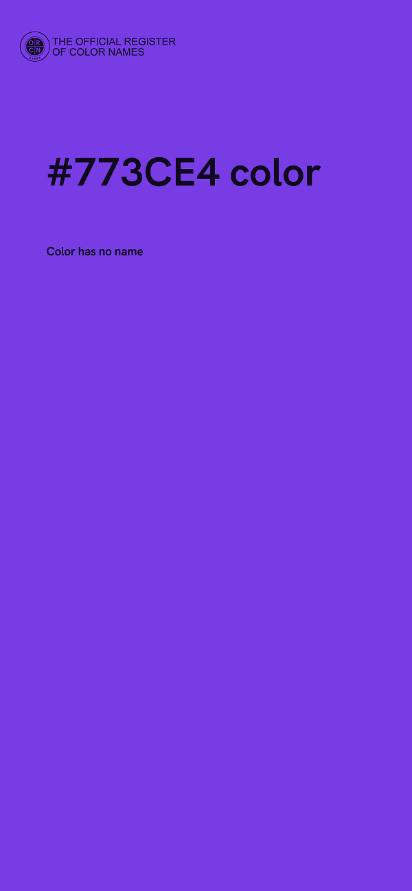 #773CE4 color image