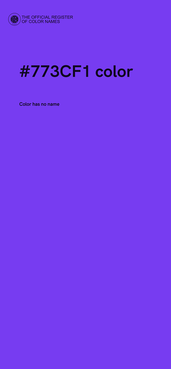 #773CF1 color image