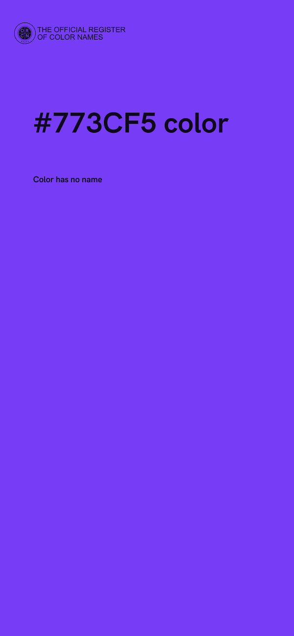 #773CF5 color image