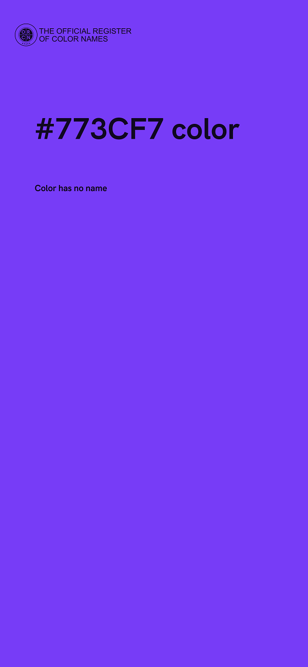 #773CF7 color image
