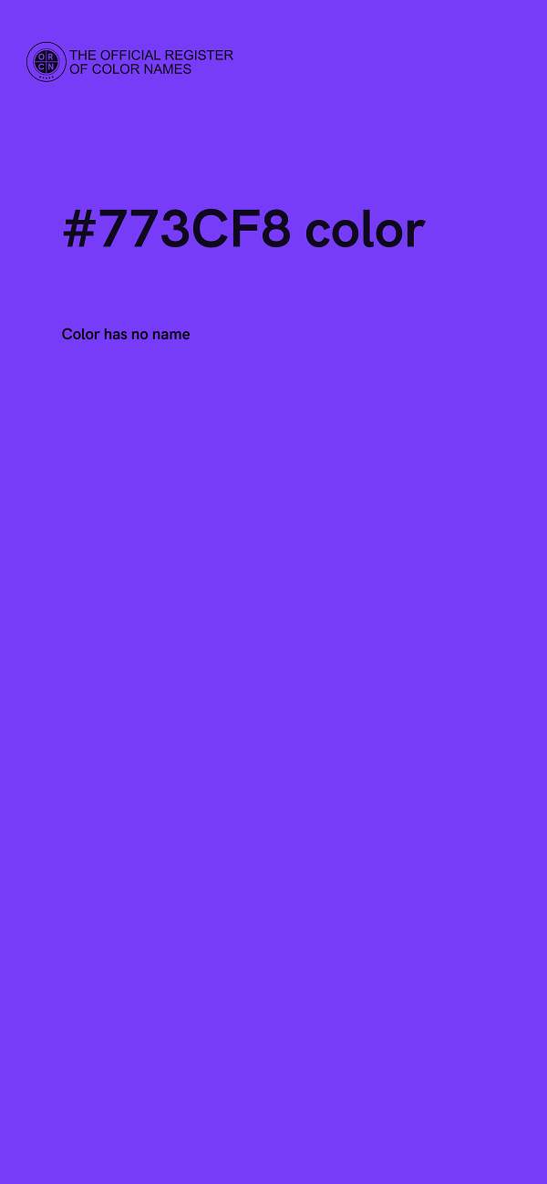 #773CF8 color image