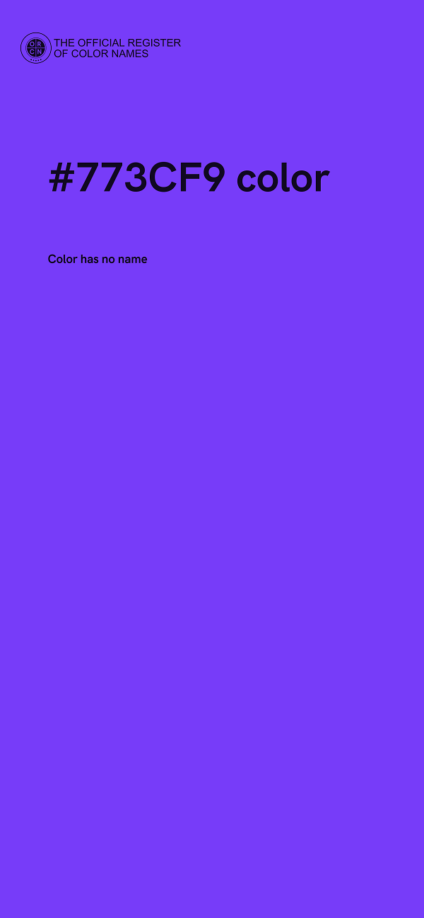 #773CF9 color image