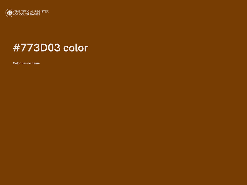 #773D03 color image