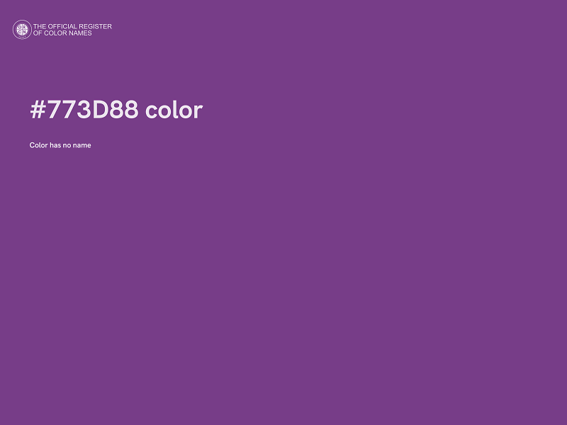 #773D88 color image