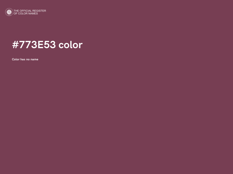 #773E53 color image