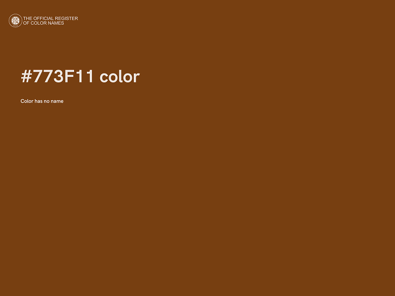 #773F11 color image