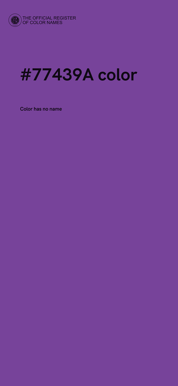 #77439A color image