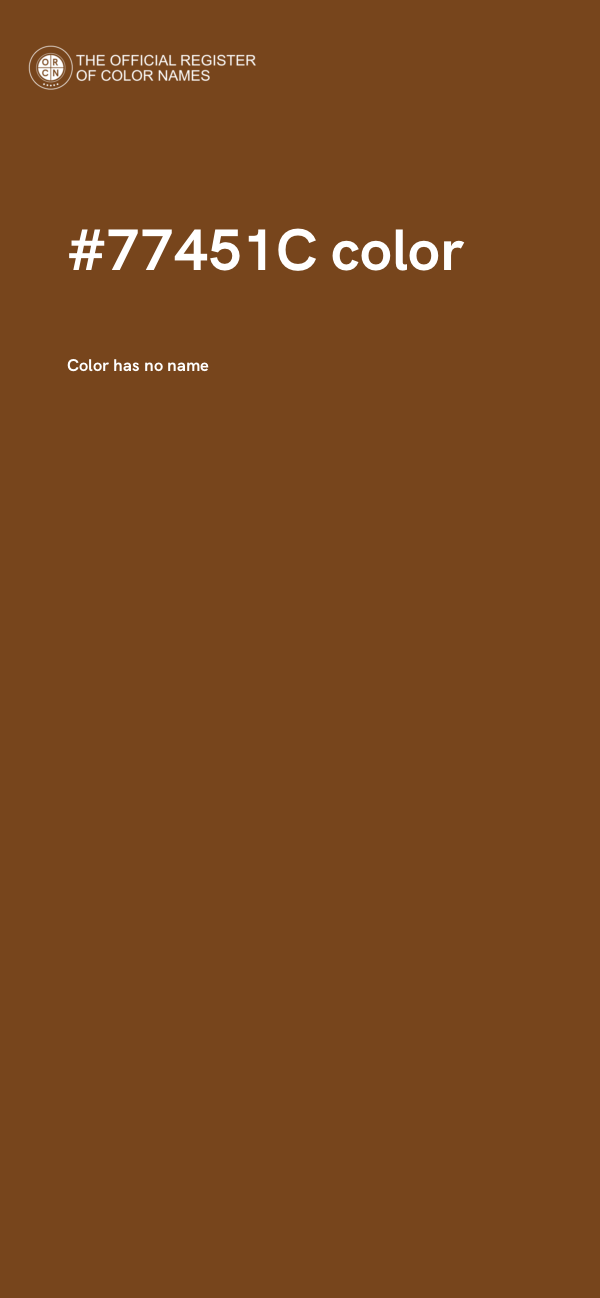 #77451C color image