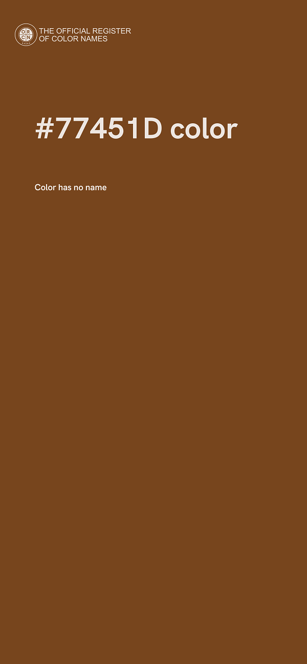 #77451D color image