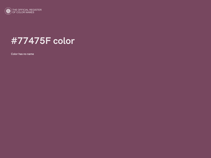 #77475F color image