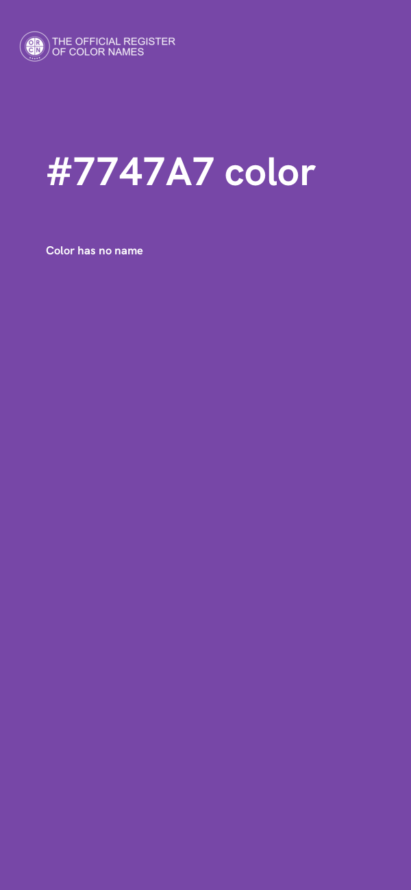 #7747A7 color image