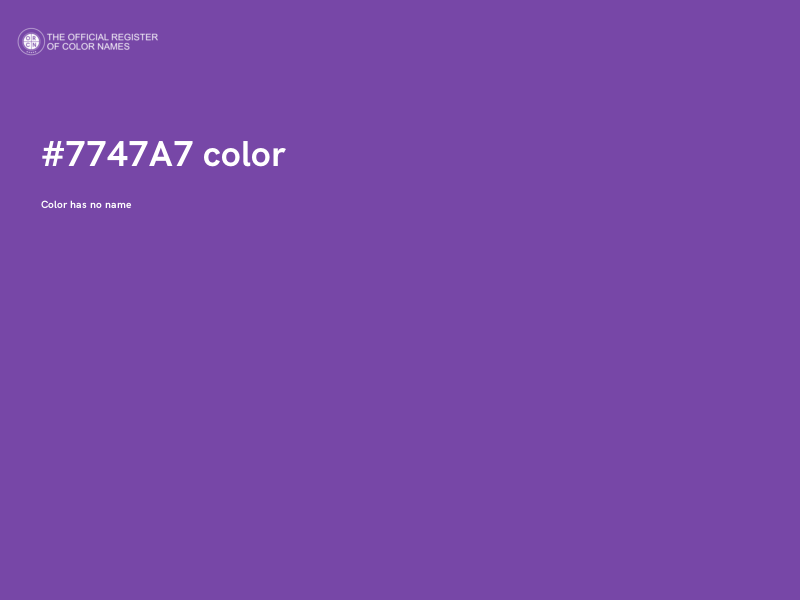 #7747A7 color image