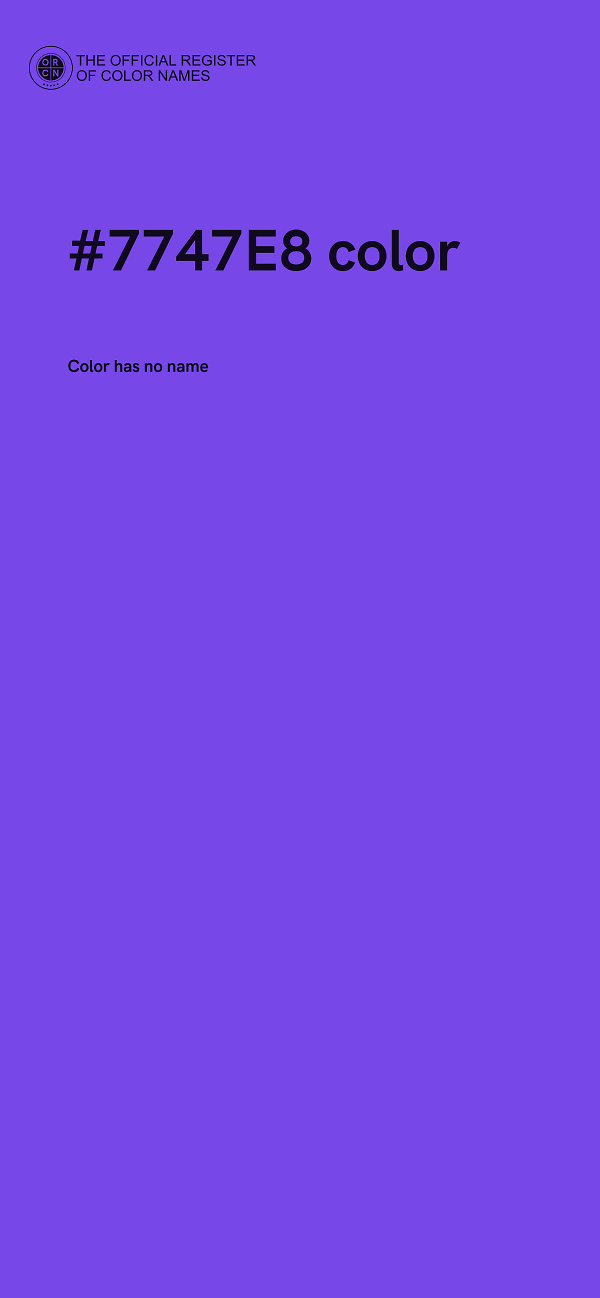 #7747E8 color image