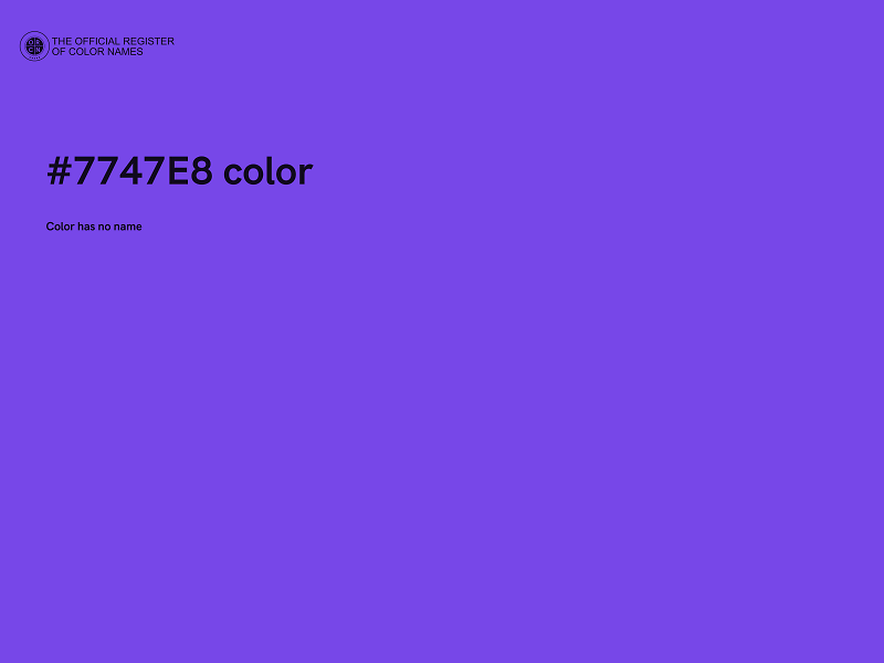#7747E8 color image
