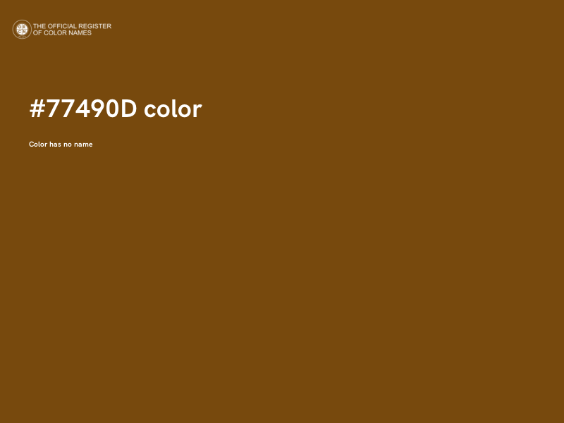 #77490D color image