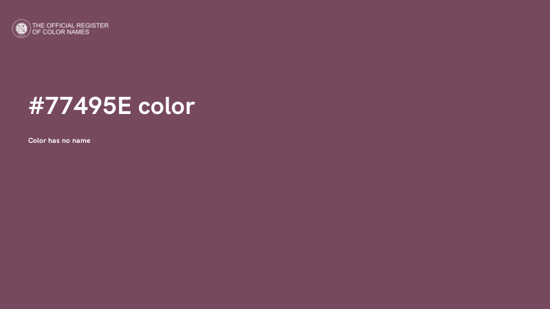 #77495E color image