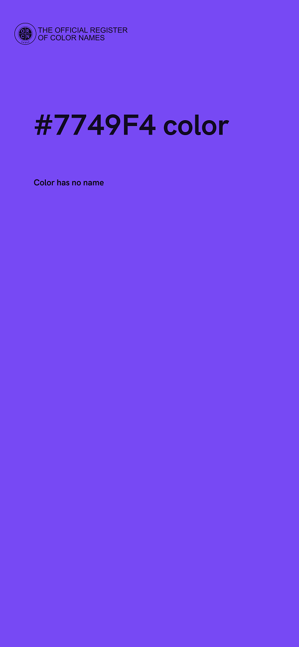 #7749F4 color image