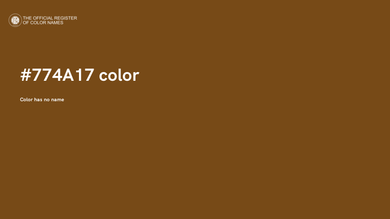 #774A17 color image