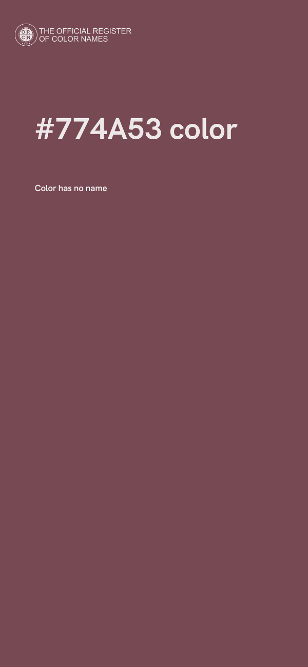 #774A53 color image